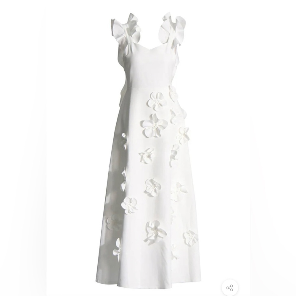 Elegant White Floral Dress